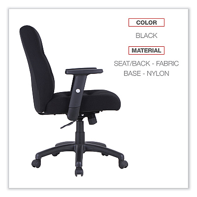 Alera Kesson Series Petite Office Chair, Supports Up to 300 lb, 17.71" to 21.65" Seat Height, Black (ALEKS4010)