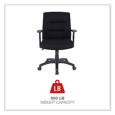 Alera Kesson Series Petite Office Chair, Supports Up to 300 lb, 17.71" to 21.65" Seat Height, Black (ALEKS4010)