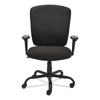 Alera Mota Series Big and Tall Chair, Supports Up to 450 lb, 19.68" to 23.22" Seat Height, Black (ALEMT4510)