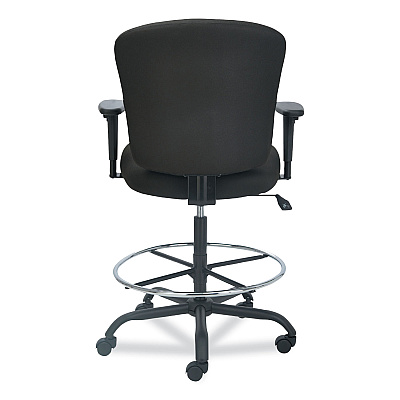 Alera Mota Series Big and Tall Stool, Supports Up to 450 lb, 28.74" to 32.67" Seat Height, Black (ALEMT4610)