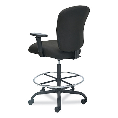 Alera Mota Series Big and Tall Stool, Supports Up to 450 lb, 28.74" to 32.67" Seat Height, Black (ALEMT4610)