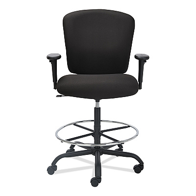 Alera Mota Series Big and Tall Stool, Supports Up to 450 lb, 28.74" to 32.67" Seat Height, Black (ALEMT4610)