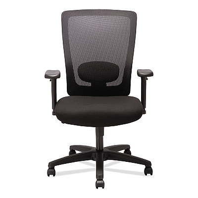 Alera Envy Series Mesh High-Back Swivel/Tilt Chair, Supports Up to 250 lb, 16.88" to 21.5" Seat Height, Black (ALENV41B14)