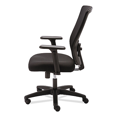 Alera Envy Series Mesh High-Back Swivel/Tilt Chair, Supports Up to 250 lb, 16.88" to 21.5" Seat Height, Black (ALENV41B14)