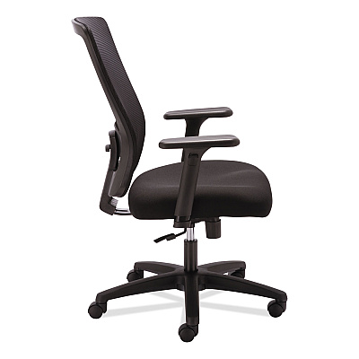 Alera Envy Series Mesh High-Back Swivel/Tilt Chair, Supports Up to 250 lb, 16.88" to 21.5" Seat Height, Black (ALENV41B14)