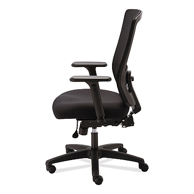 Alera Envy Series Mesh High-Back Multifunction Chair, Supports Up to 250 lb, 16.88" to 21.5" Seat Height, Black (ALENV41M14)