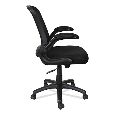 Alera EB-E Series Swivel/Tilt Mid-Back Mesh Chair, Supports Up to 275 lb, 18.11" to 22.04" Seat Height, Black (ALEEBE4217)