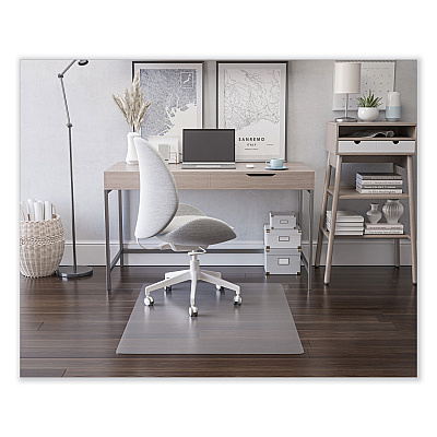 deflecto EconoMat All Day Use Chair Mat for Hard Floors, Flat Packed, 36 x 48, Clear (DEFCM2E142)