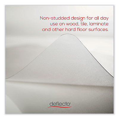 deflecto EconoMat All Day Use Chair Mat for Hard Floors, Flat Packed, 36 x 48, Clear (DEFCM2E142)