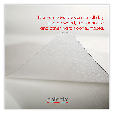 deflecto EconoMat All Day Use Chair Mat for Hard Floors, Flat Packed, 45 x 53, Clear (DEFCM2E242)