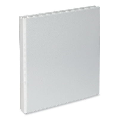 Universal Slant D-Ring View Binder, 3 Rings, 1" Capacity, 11 x 8.5, White, 12/Carton (UNV207421PK)