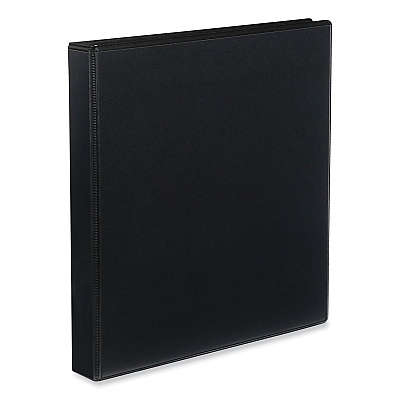 Universal Slant D-Ring View Binder, 3 Rings, 1" Capacity, 11 x 8.5, Black, 12/Carton (UNV20741PK)