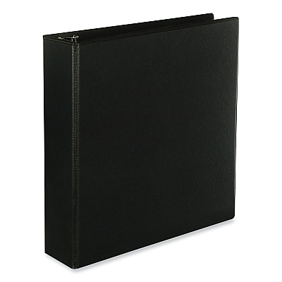 Universal Slant D-Ring View Binder, 3 Rings, 2" Capacity, 11 x 8.5, Black, 6/Carton (UNV20745PK)
