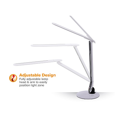 Bostitch Office Color Changing Desk Lamp with RGB Arm, 20" High, White (VLED1605)