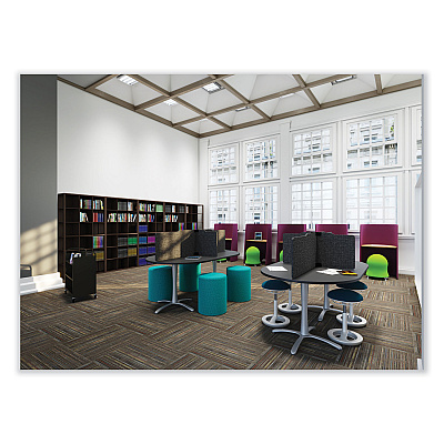 Safco Zenergy Ball Chair, Backless, Supports Up to 250 lb, Baby Blue Vinyl (SAF4751BUV)
