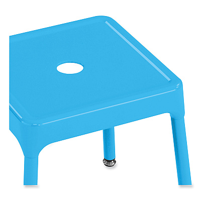 Safco Steel Bar Stool, Backless, Supports Up to 275 lb, 29" Seat Height, Baby Blue Seat, Baby Blue Base (SAF6606BU)