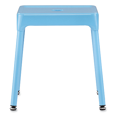 Safco Steel Guest Stool, Backless, Supports Up to 275 lb, 15" to 15.5" Seat Height, Baby Blue Seat, Baby Blue Base (SAF6603BU)