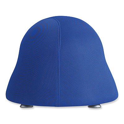 Safco Runtz Ball Chair, Backless, Supports Up to 250 lb, Blue Fabric Seat, Silver Base (SAF4755BU)