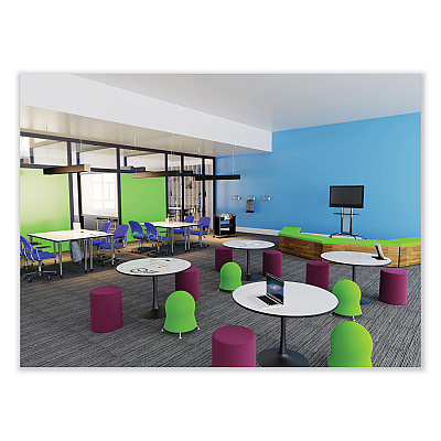 Safco Zenergy Ball Chair, Backless, Supports Up to 250 lb, Baby Blue Vinyl (SAF4751BUV)