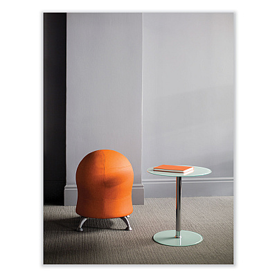 Safco Zenergy Ball Chair, Backless, Supports Up to 250 lb, Orange Fabric (SAF4750OR)