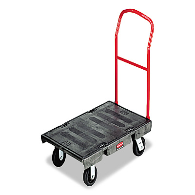 Rubbermaid Commercial Heavy-Duty Platform Truck Cart, 2,000 lb Capacity, 24 x 48 Platform, Black (RCP443600BK)