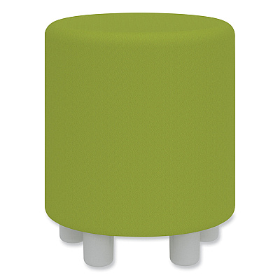 Safco Learn Cylinder Vinyl Ottoman, 15" dia x 18"h, Green (SAF8122GV)