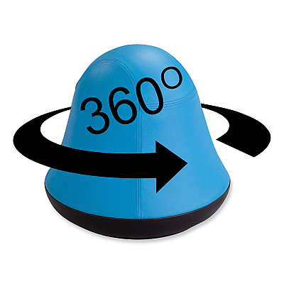 Safco Runtz Swivel Ball Chair, Backless, Supports Up to 250 lb, Baby Blue Vinyl (SAF4761BUV)