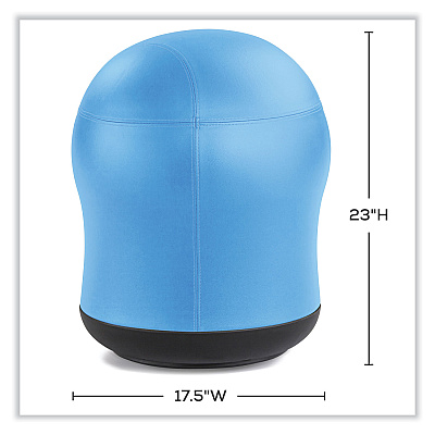 Safco Zenergy Swivel Ball Chair, Backless, Supports Up to 250 lb, Baby Blue Vinyl (SAF4760BUV)