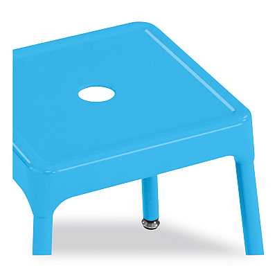Safco Steel Counter Stool, Backless, Supports Up to 250 lb, 25" Seat Height, Baby Blue Seat, Baby Blue Base (SAF6605BU)
