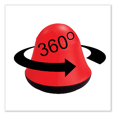 Safco Runtz Swivel Ball Chair, Backless, Supports Up to 250 lb, Red Vinyl (SAF4761RV)