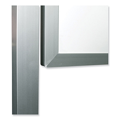 Ghent Reversible Magnetic Porcelain Whiteboard, Satin Aluminum Frame, 53.25 x 72.25, White Surface (GHEARM1M134)
