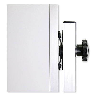 Ghent Reversible Magnetic Porcelain Whiteboard, Satin Aluminum Frame, 53.25 x 72.25, White Surface (GHEARM1M134)