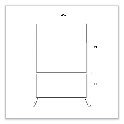 Ghent Double-Sided Magnetic Porcelain Whiteboard, Caramel Vinyl Tackboard with Aluminum Frame, 50.5 x 72.88 (GHEFPM1M164183)