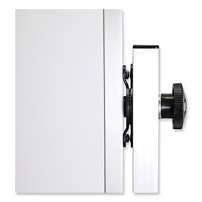 Ghent Reversible Magnetic Porcelain Whiteboard w/Satin Aluminum Frame, 101.25 x 78.25, White Surface (GHEARM1M148)