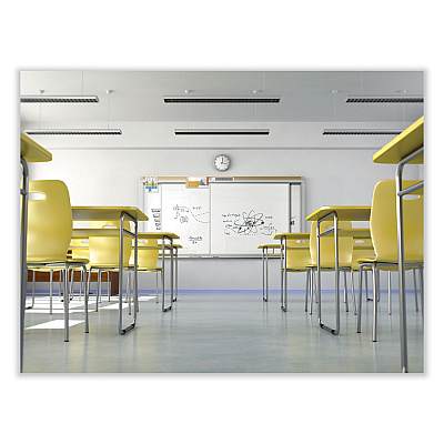 Ghent Horizontal Sliding Porcelain Magnetic Whiteboard, 72 x 48, White Surface, Satin Aluminum Frame (GHEHSM246)