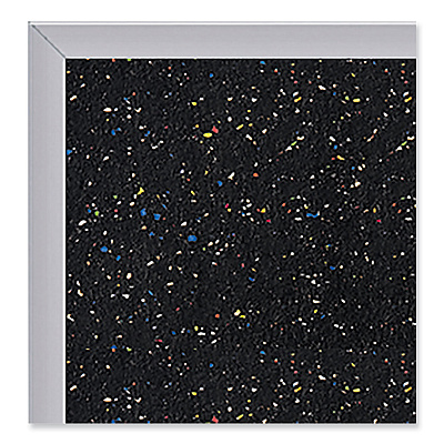 Ghent Satin Aluminum-Frame Recycled Rubber Bulletin Boards, 120.5 x 48.5, Confetti Surface (GHEATR410CF)