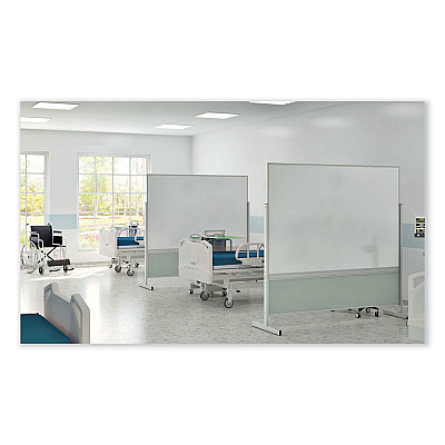 Ghent Double-Sided Magnetic Porcelain Whiteboard, Caramel Vinyl Tackboard with Aluminum Frame, 50.5 x 72.88 (GHEFPM1M164185)