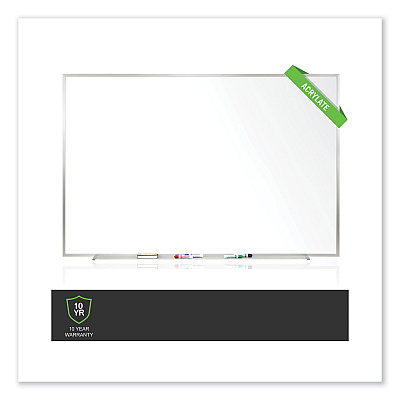 Ghent Non-Magnetic Whiteboard with Aluminum Frame, 72.63 x 48.47, White Surface, Satin Aluminum Frame (GHEM2464)