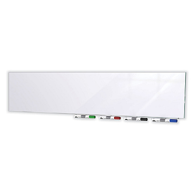Ghent Aria Low Profile Magnetic Glass Whiteboard, 36 x 24, White Surface (GHEARIASM23WH)