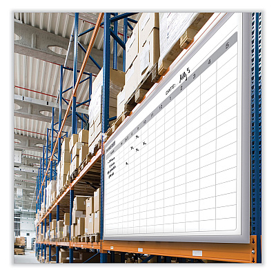 Ghent In/Out Magnetic Whiteboard, 72.5 x 48.5, White/Gray Surface, Satin Aluminum Frame (GHEGRPM301E46)