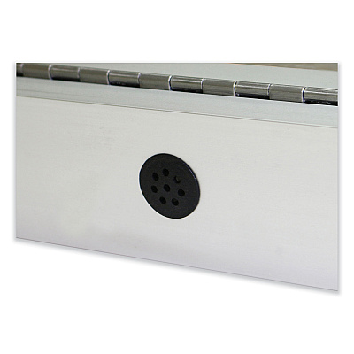 Ghent 1 Door Enclosed Vinyl Bulletin Board with Satin Aluminum Frame, 18 x 24, Silver Surface (GHEPA12418VX193)