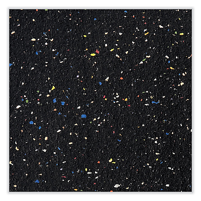 Ghent Satin Aluminum-Frame Recycled Rubber Bulletin Boards, 144.5 x 48.5, Confetti Surface (GHEATR412CF)
