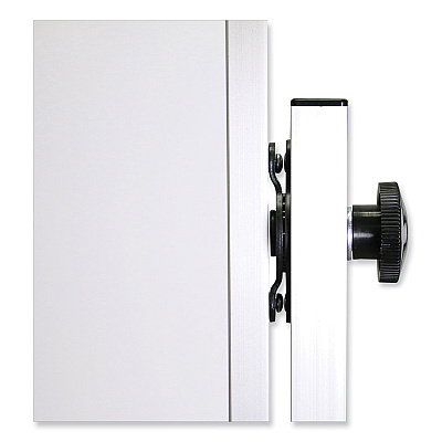 Ghent Reversible Magnetic Porcelain Whiteboard with Satin Aluminum Frame, 77.25 x 78.13, White Surface (GHEARM1M146)
