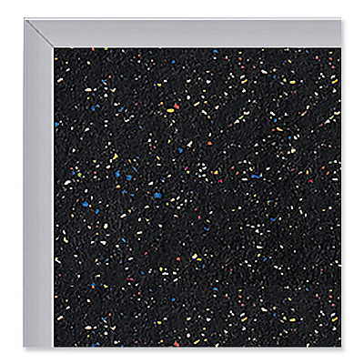 Ghent Satin Aluminum-Frame Recycled Rubber Bulletin Boards, 72.5 x 48.5, Confetti Surface (GHEATR46CF)