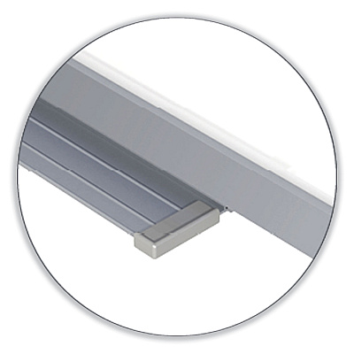 Ghent 1 x 1 Grid Magnetic Whiteboard, 48.5 x 36.5, White/Gray Surface, Satin Aluminum Frame (GHEGRPM321G34)