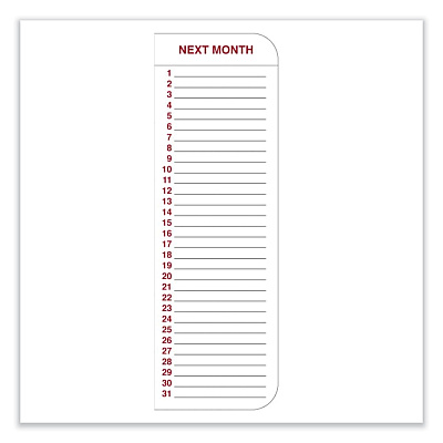 Ghent Monthly Planner Whiteboard with Radius Corners, 36 x 24, White/Red/Black Surface (GHE984515)