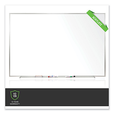 Ghent Non-Magnetic Whiteboard with Aluminum Frame, 60.63 x 36.44, White Surface, Satin Aluminum Frame (GHEM2354)