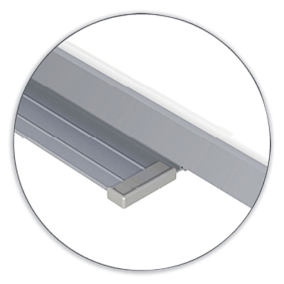 Ghent In/Out Magnetic Whiteboard, 48.5 x 36.5, White/Gray Surface, Satin Aluminum Frame (GHEGRPM301E34)
