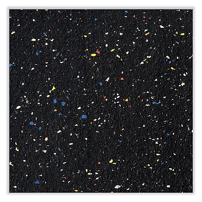 Ghent Satin Aluminum-Frame Recycled Rubber Bulletin Boards, 72.5 x 48.5, Confetti Surface (GHEATR46CF)