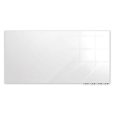 Ghent Aria Low Profile Magnetic Glass Whiteboard, 36 x 24, White Surface (GHEARIASM23WH)